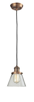 Franklin Restoration One Light Mini Pendant in Antique Copper (405|201C-AC-G62)