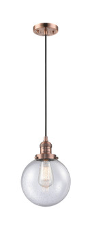 Franklin Restoration LED Mini Pendant in Antique Copper (405|201C-AC-G204-8-LED)