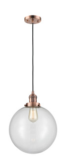 Franklin Restoration LED Mini Pendant in Antique Copper (405|201C-AC-G202-12-LED)