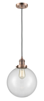 Franklin Restoration One Light Mini Pendant in Antique Copper (405|201C-AC-G202-10)