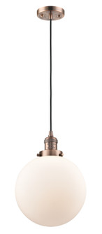 Franklin Restoration One Light Mini Pendant in Antique Copper (405|201C-AC-G201-10)