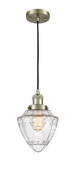 Franklin Restoration LED Mini Pendant in Antique Brass (405|201C-AB-G664-7-LED)