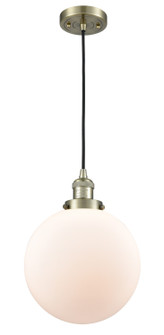 Franklin Restoration LED Mini Pendant in Antique Brass (405|201C-AB-G201-10-LED)