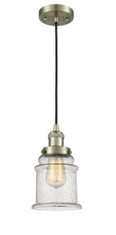 Franklin Restoration One Light Mini Pendant in Antique Brass (405|201C-AB-G184)