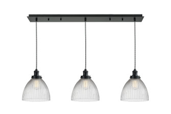 Edison Three Light Pendant in Matte Black (405|123BK-10BW-1H-BK-G222)