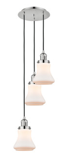 Franklin Restoration Three Light Pendant in Polished Nickel (405|113F-3P-PN-G191)