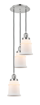 Franklin Restoration Three Light Pendant in Polished Nickel (405|113F-3P-PN-G181)