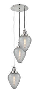 Franklin Restoration Three Light Pendant in Polished Nickel (405|113F-3P-PN-G165)