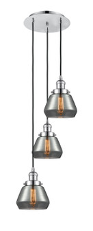 Franklin Restoration Three Light Pendant in Polished Chrome (405|113F-3P-PC-G173)