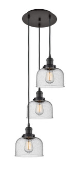 Franklin Restoration Three Light Pendant in Oil Rubbed Bronze (405|113F-3P-OB-G74)