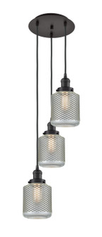 Franklin Restoration Three Light Pendant in Oil Rubbed Bronze (405|113F-3P-OB-G262)