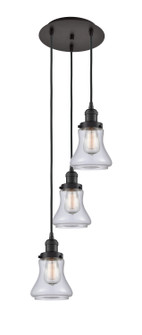 Franklin Restoration Three Light Pendant in Oil Rubbed Bronze (405|113F-3P-OB-G192)