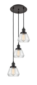 Franklin Restoration Three Light Pendant in Oil Rubbed Bronze (405|113F-3P-OB-G172)