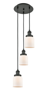 Franklin Restoration Three Light Pendant in Matte Black (405|113F-3P-BK-G51)