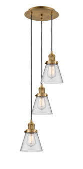 Franklin Restoration Three Light Pendant in Brushed Brass (405|113F-3P-BB-G62)