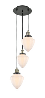 Franklin Restoration Three Light Pendant in Black Antique Brass (405|113F-3P-BAB-G661-7)