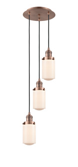 Franklin Restoration Three Light Pendant in Antique Copper (405|113F-3P-AC-G311)