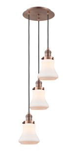 Franklin Restoration Three Light Pendant in Antique Copper (405|113F-3P-AC-G191)