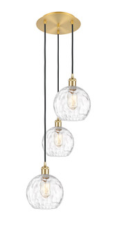 Ballston Three Light Pendant in Satin Gold (405|113B-3P-SG-G1215-8)