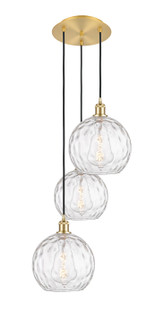 Ballston Three Light Pendant in Satin Gold (405|113B-3P-SG-G1215-10)