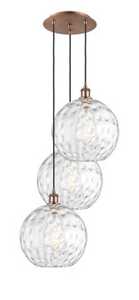 Ballston Three Light Pendant in Antique Copper (405|113B-3P-AC-G1215-12)