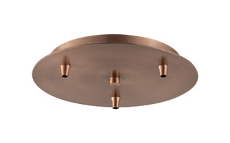 Custom Cord Three Light Multi Port Canopy in Antique Copper (405|113-AC)