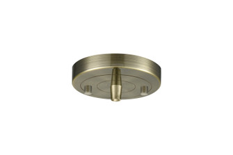 Custom Cord Single Port Round Canopy & Hardware in Antique Brass (405|101-AB)