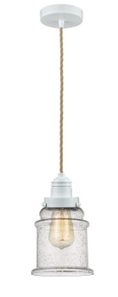 Winchester One Light Mini Pendant in White (405|100W-10RE-2H-W-G184)