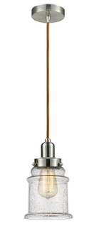 Whitney One Light Mini Pendant in Satin Nickel (405|100SN-10CR-0H-SN-G184)