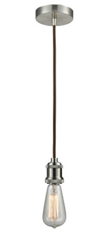 Edison One Light Mini Pendant in Satin Nickel (405|100SN-10BR-1SN)