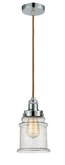 Edison One Light Mini Pendant in Polished Chrome (405|100PC-10CR-1H-PC-G184)