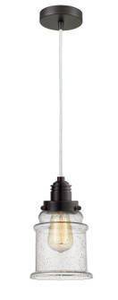 Winchester One Light Mini Pendant in Oil Rubbed Bronze (405|100OB-10W-2H-OB-G184)