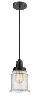 Winchester One Light Mini Pendant in Oil Rubbed Bronze (405|100OB-10BK-2H-OB-G184)