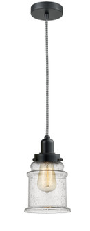 Whitney One Light Mini Pendant in Matte Black (405|100BK-10BW-0H-BK-G184)