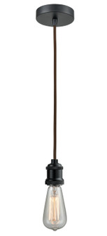 Edison One Light Mini Pendant in Matte Black (405|100BK-10BR-1BK)