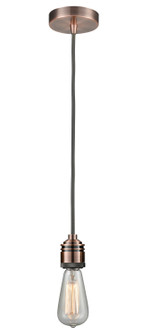 Winchester One Light Mini Pendant in Antique Copper (405|100AC-10GY-2AC)