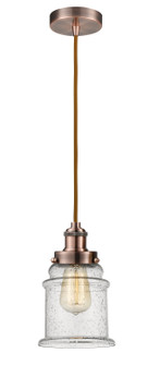 Edison One Light Mini Pendant in Antique Copper (405|100AC-10CR-1H-AC-G184)