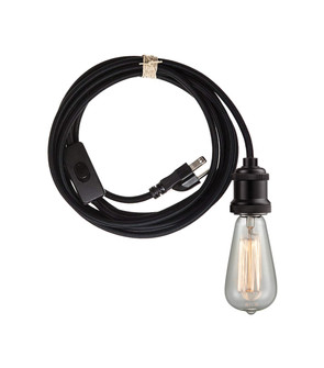Custom Cord Plug-In Corded Socket And Cover With Switch in Matte Black (405|020BK-1BK-PG)