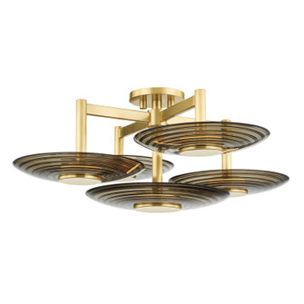 Griston LED Semi Flush Mount in Aged Brass (70|PI1892605-AGB)