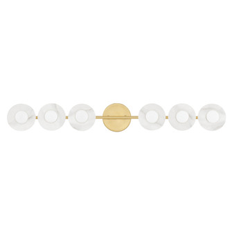 Elmont Six Light Bath Bracket in Aged Brass (70|9206-AGB)