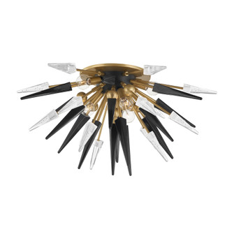 Sparta Six Light Semi Flush Mount in Aged Brass (70|9027-AGB)