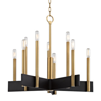 Abrams Ten Light Chandelier in Aged Brass (70|8825-AGB)