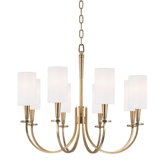 Mason Eight Light Chandelier in Aged Brass (70|8028-AGB)