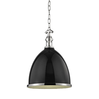 Viceroy One Light Pendant in Black/Polished Nickel (70|7714-BPN)