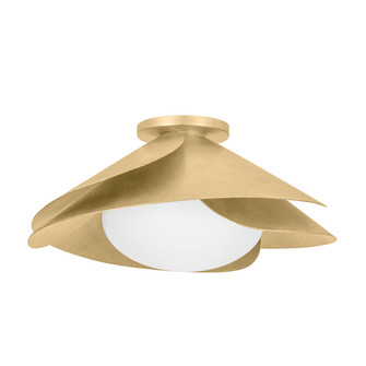 Brookhaven One Light Flush Mount in Vintage Gold Leaf (70|7222-VGL)