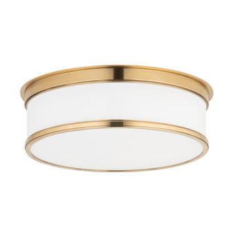 Geneva Three Light Flush Mount in Aged Brass (70|715-AGB)