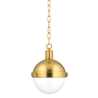 Lambert One Light Pendant in Aged Brass (70|609-AGB)