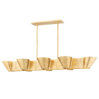 Reeve Eight Light Island Pendant in Vintage Gold Leaf (70|5652-VGL)
