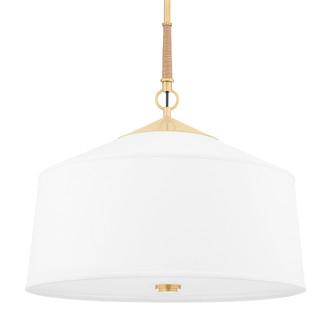 White Plains Three Light Pendant in Aged Brass (70|5223-AGB)