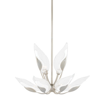 Blossom Ten Light Chandelier in Silver Leaf (70|4829-SL)